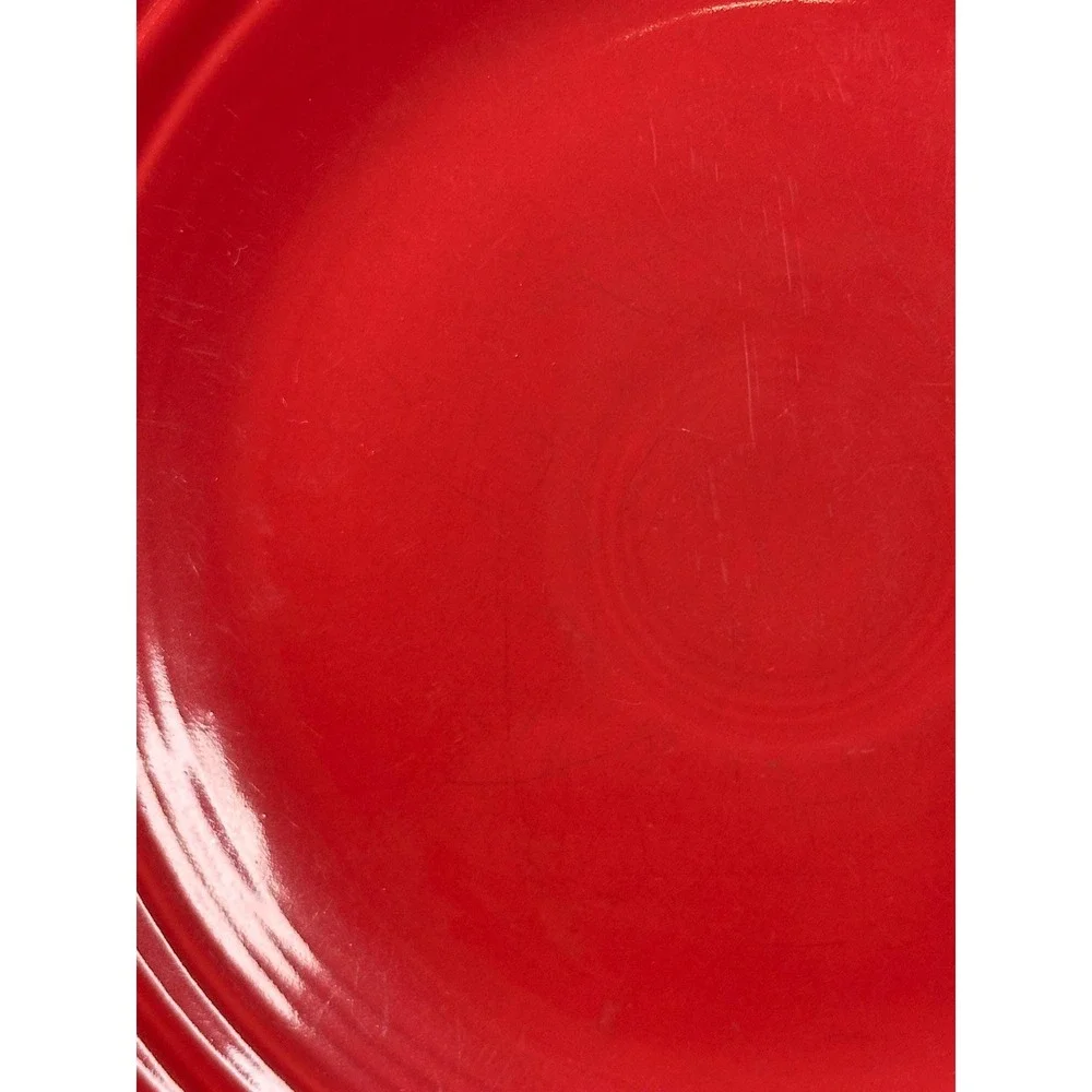 Retired Fiesta Scarlet Red Luncheon Plates Ceramic Homer Laughlin Lead Free